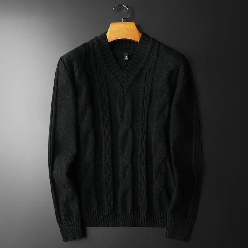 欧洲站个性慵懒风长袖针织毛衣外套男冬季新款时尚轻奢百搭打底衫