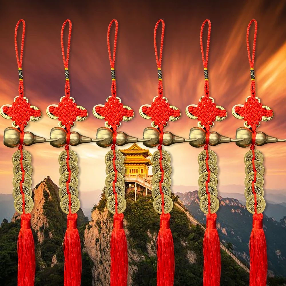 金边吉祥结铜葫芦五帝钱挂件房门卧室客厅挂饰新房搬新家婚房结婚