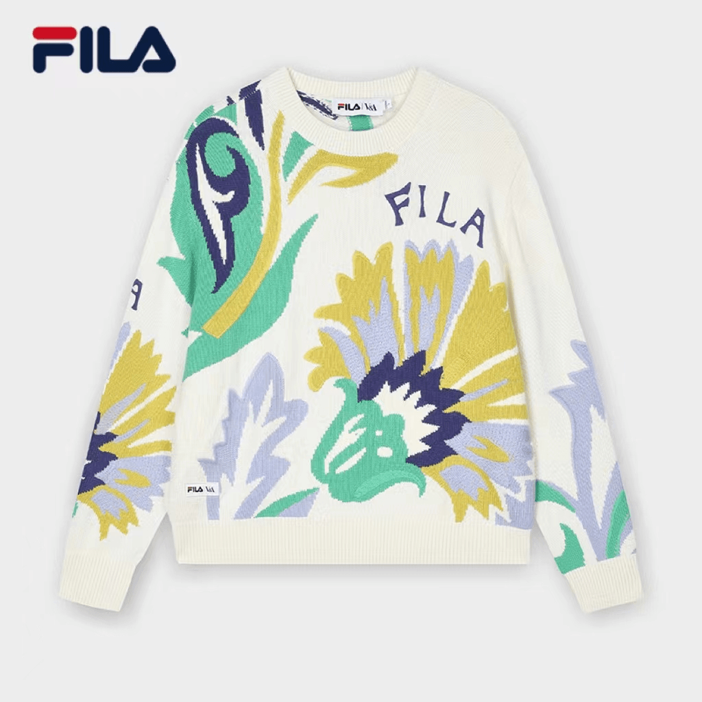 Fila/斐乐运动时尚休闲潮流保暖宽松圆领长袖编织衫F11W418402F