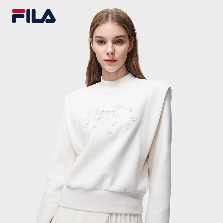 Fila/斐乐2023年红色刺绣加厚卫衣 F11W318204F