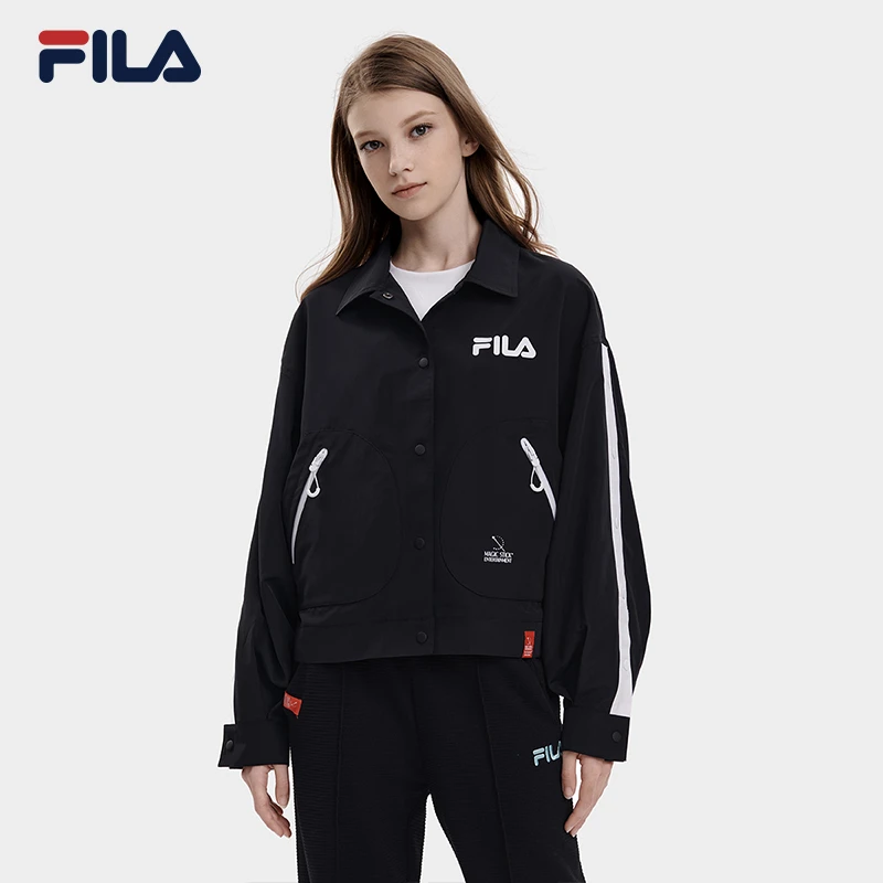 Fila/斐乐女装【百搭速干翻领外套】女子休闲运动上衣F11W339703F