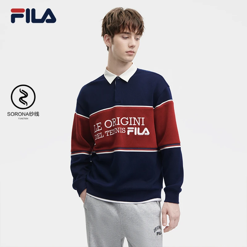 Fila/斐乐男装【经典情侣同款】冬季运动时尚POLO卫衣F11M349202F