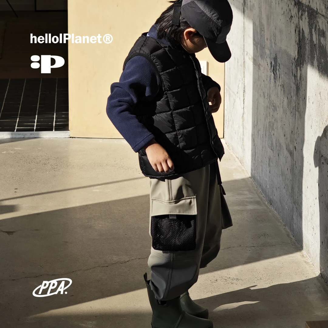 ppapa 三防多口袋休闲加绒儿童工装裤 813526