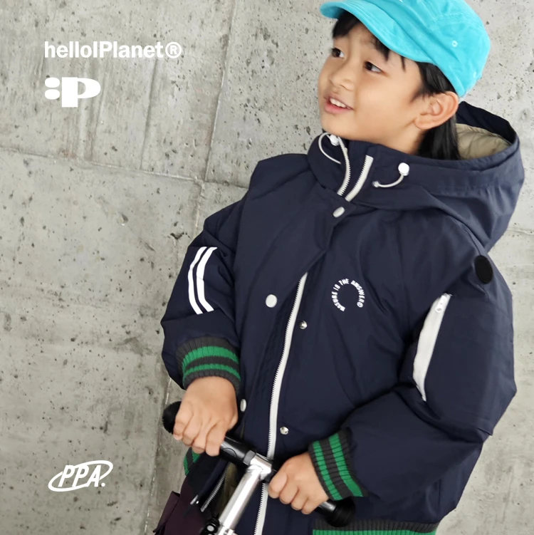 ppapa 杜邦三防防风防水儿童户外连帽ol秋冬保暖羽绒服 813554