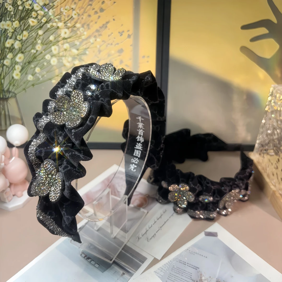 【芊芊】奥莉安韩系乔五福花时尚百搭高颅顶减龄简约发箍T0820