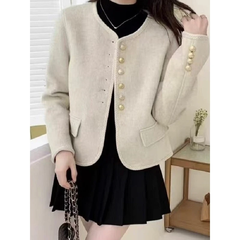 9065双面呢大衣毛呢韩系大衣毛呢2024秋季新款