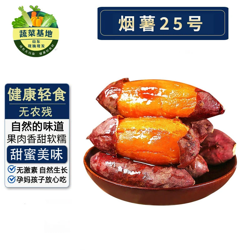 【正宗烟薯25号】红薯饱满皮薄金黄健康种植好吃甘甜采摘美味辅食