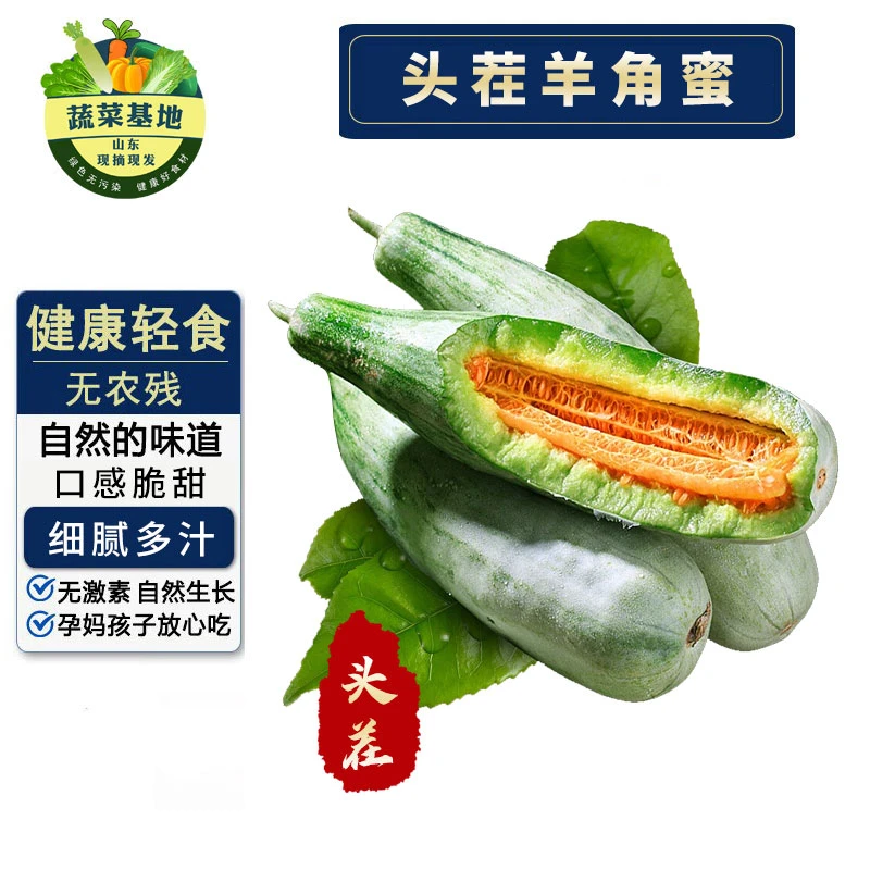 【精品头茬羊角蜜】山东甜瓜脆甜可口新鲜甜蜜多汁现摘现发坏果包赔