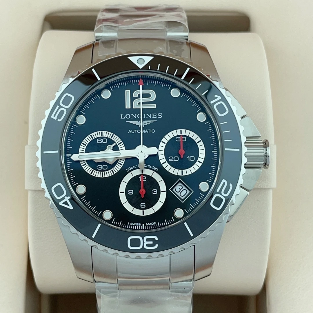全新未使用 Longines/浪琴 康卡斯系列自动机械男表公价22600防水