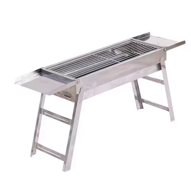 60公分加长加厚不锈钢户外露营家用折叠烧烤炉