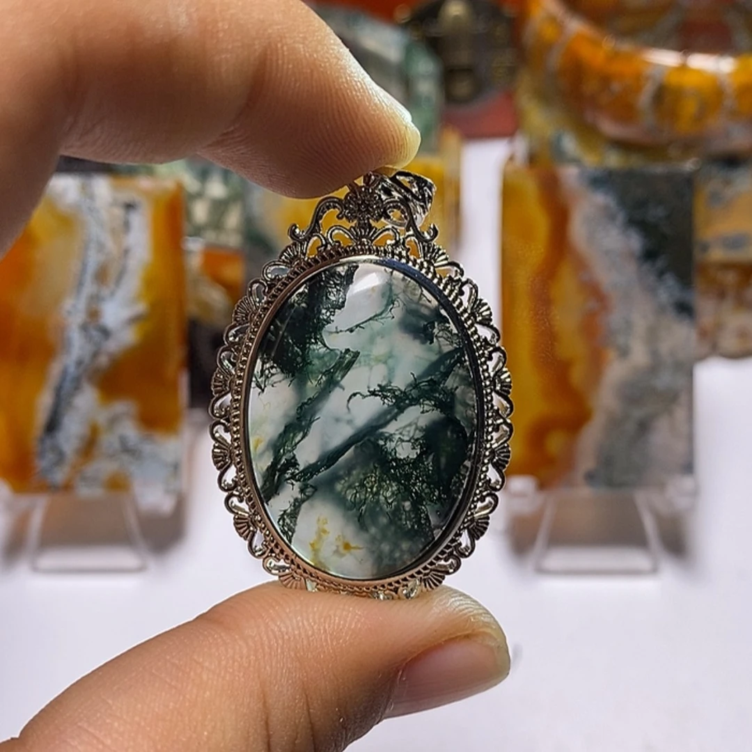 【闪购商品】玛瑙/玉髓吊坠(不含链)合金十*