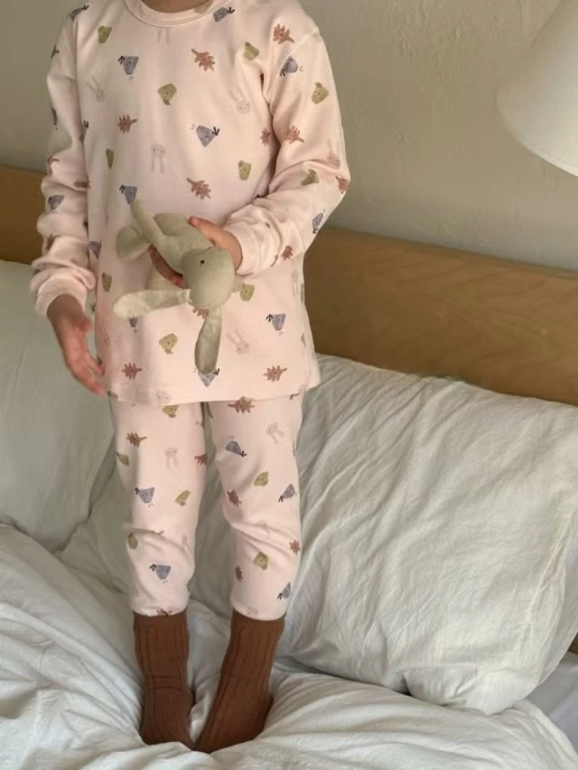 8303中大童2024新款冬季保暖内衣纯棉舒适透气家居服