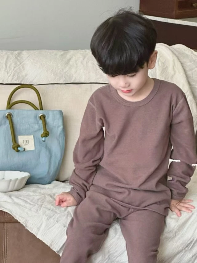 8326中大童新款冬季保暖内衣纯棉舒适透气家居服