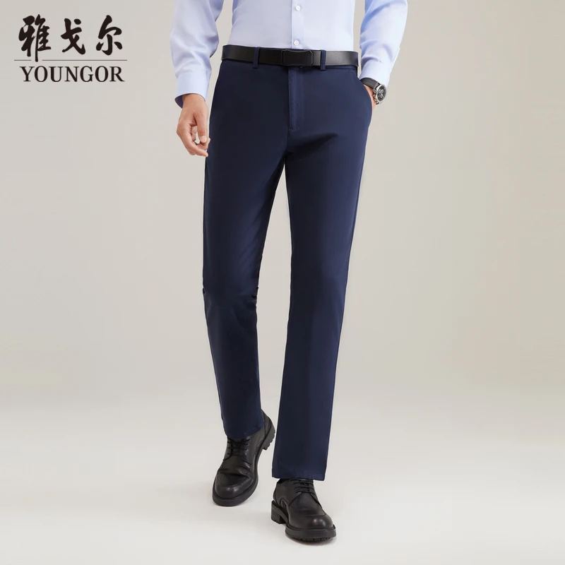 【DP免烫＋宾霸+莫代尔】雅戈尔男士商务休闲长裤通勤舒适正装裤子