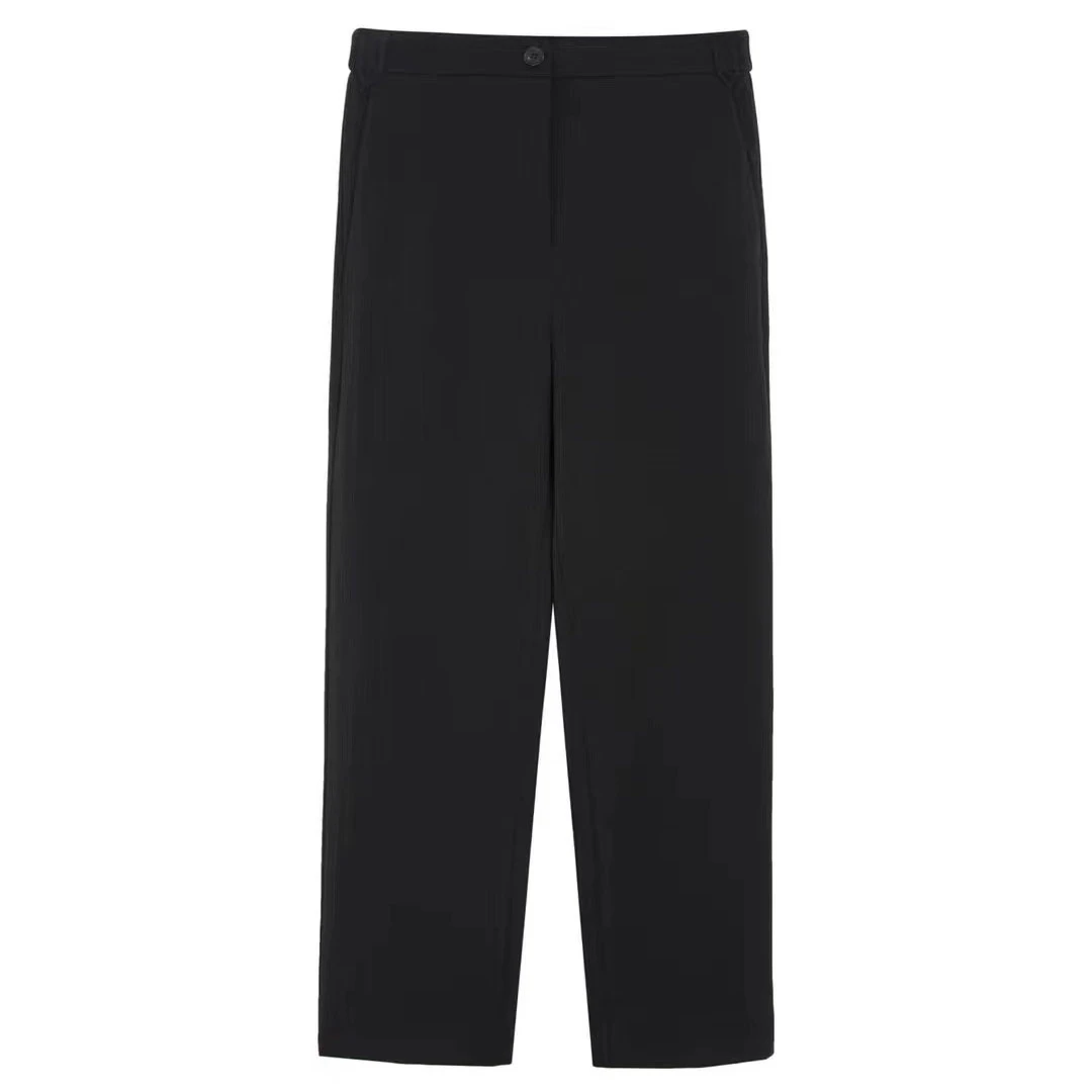 M1520 百搭显瘦黑色裤 裤长86 JM9368