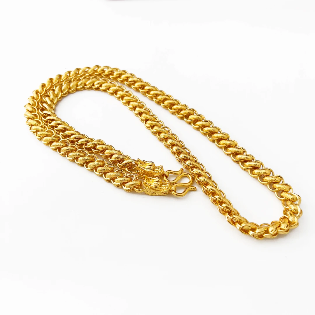 链子足银 扁泰项链