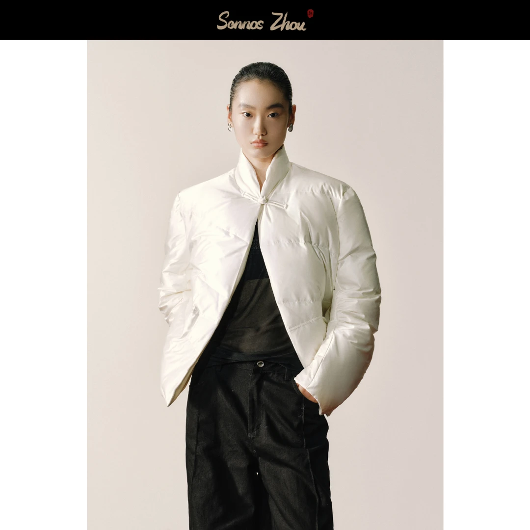 ZLHK【sennos】平行镜斜绗线羽绒立领外套 C413018