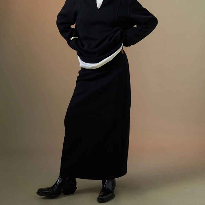 ZLHK【FAE】共享快乐  滑溜儿的半裙B213009