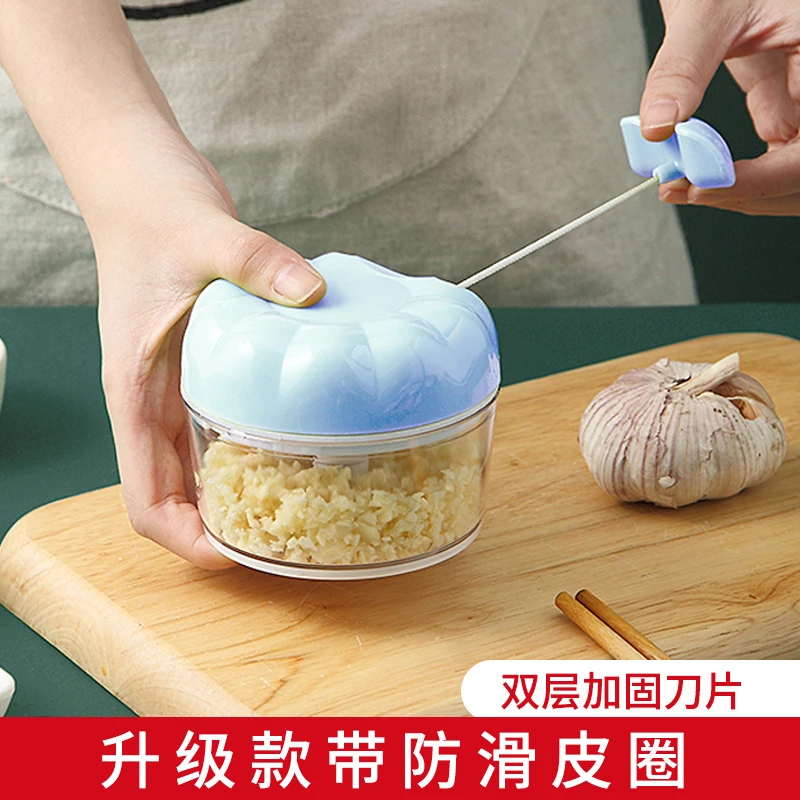 蒜泥神器拉蒜器捣蒜泥搅蒜打蒜切蒜家用碎蓉大蒜手动搅碎机