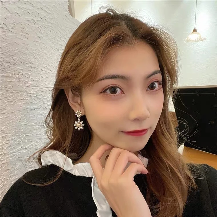 铜合金耳饰 气质可爱时尚少女百搭超仙精致甜美韩版ins耳钉1665