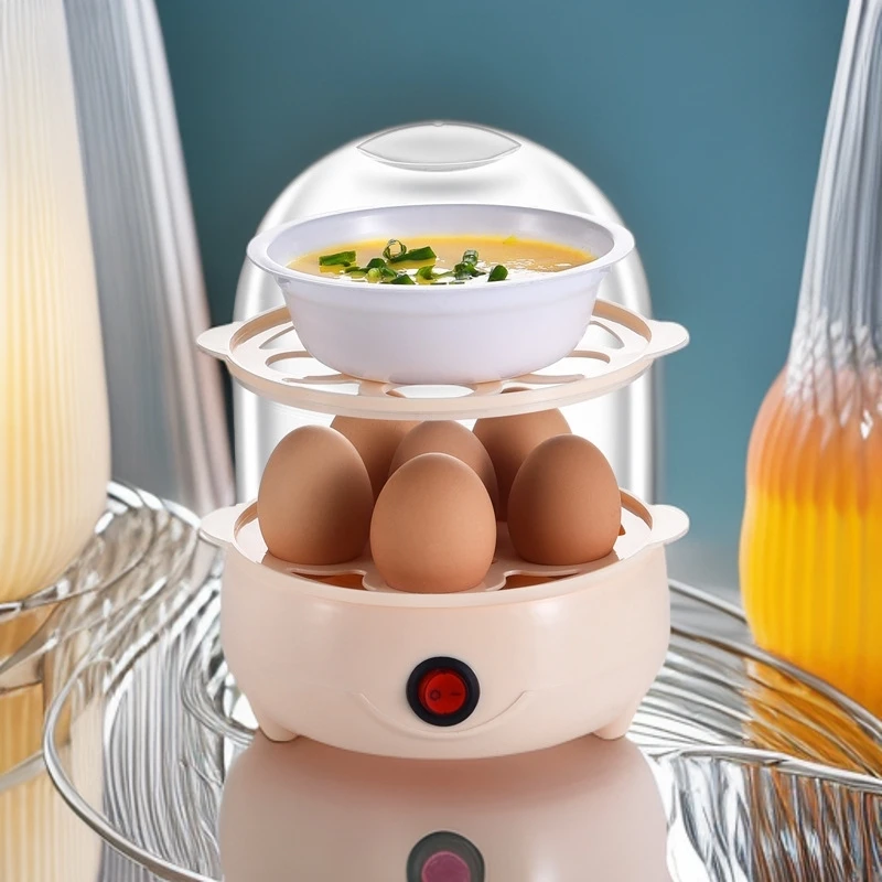 煮蛋器神器多功能家用大容量小型宿舍双层蒸蛋器防干烧蒸鸡蛋神器
