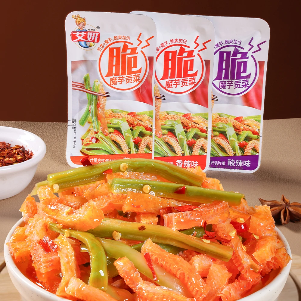 艾妍湖南特产小零食魔芋贡菜9g贡菜商品爆款零食魔芋贡菜