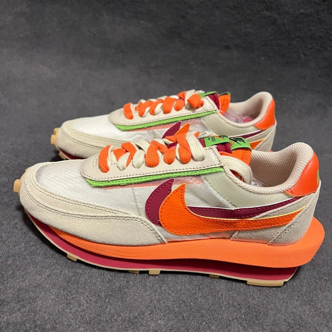 Nike/耐克 LD Waffle Sacai联名米白橙男女解构华夫鞋DH1347-100