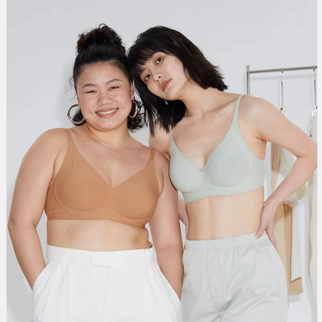 夏季冰感亲肤小胸聚拢显大自然胸型固定杯无痕侧收防下垂文胸375