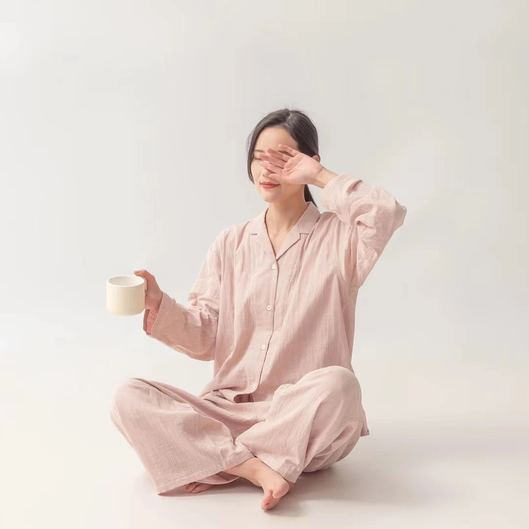 【沐纱】 精梳棉双层纱日式家居服/860