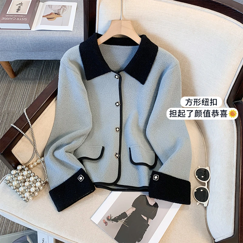 2025年冬季新款小香风羊毛呢短款外套女名媛双面呢羊绒小个子1356