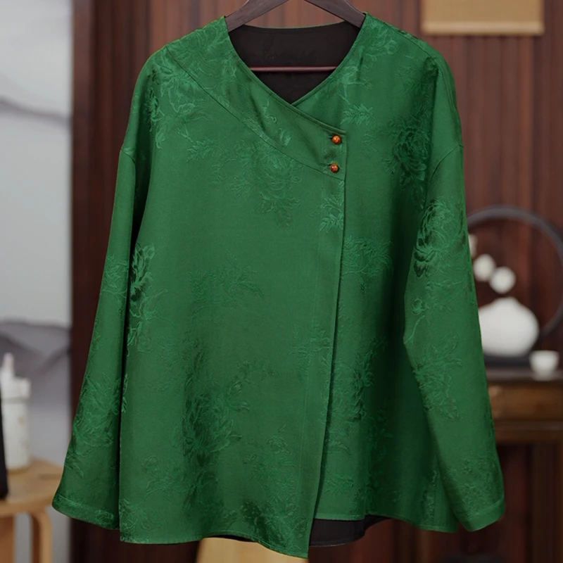 【在水一方】235098香云纱桑蚕丝上衣真丝外套 双面双穿 E40