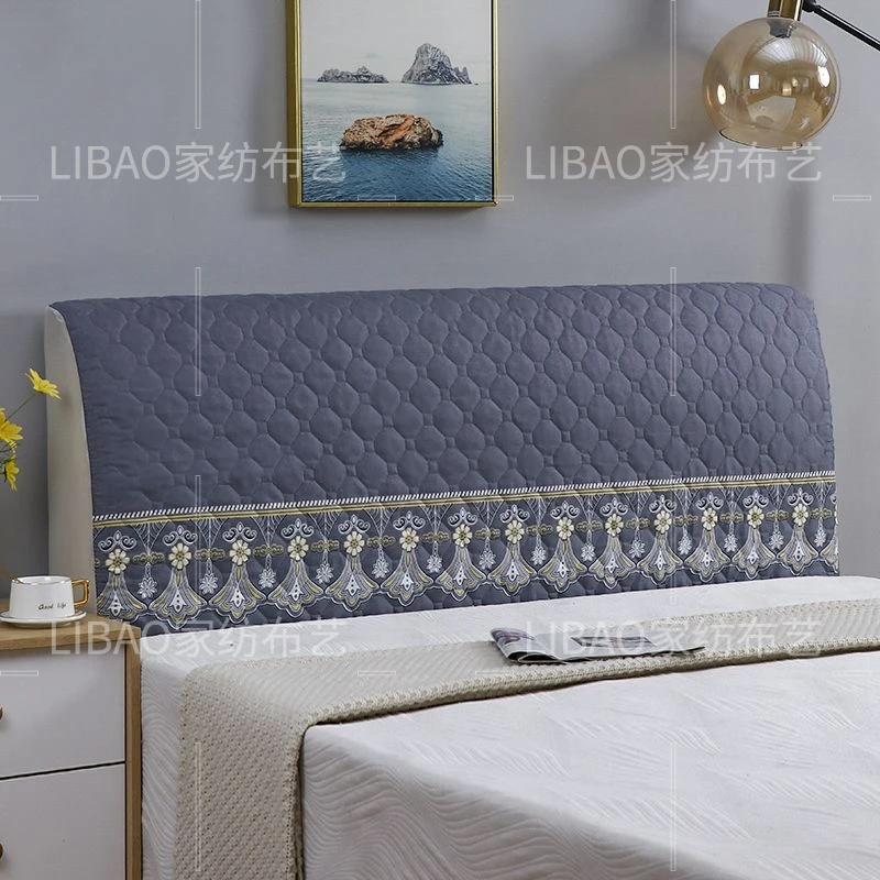 新款全包夹棉床头罩四季简约床头防尘罩保护罩床头床头套加厚