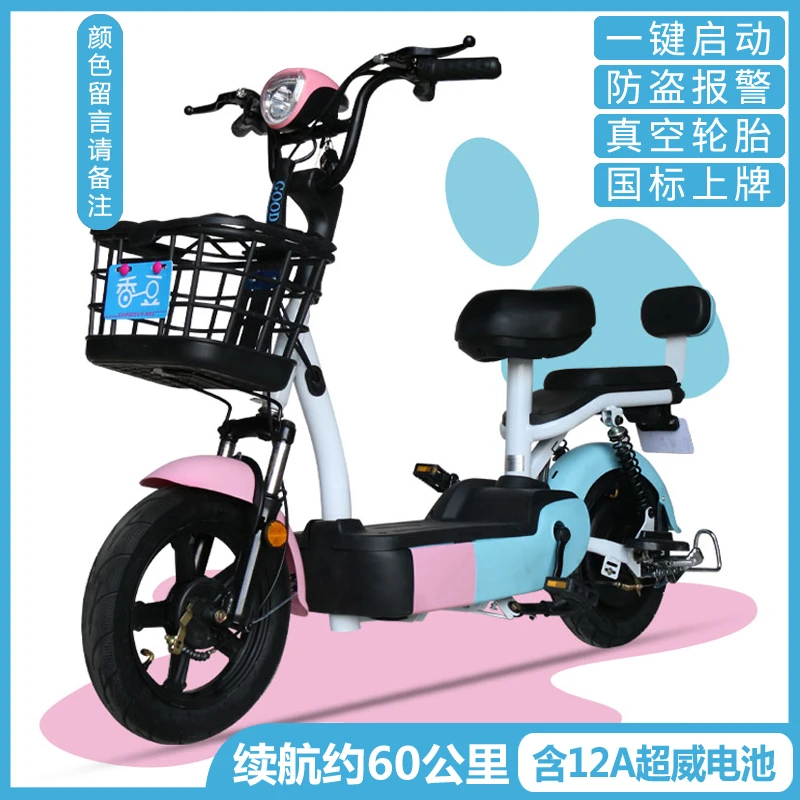 名光国标电动车成人新款两轮自行车48V锂电池电瓶车双人车代步车