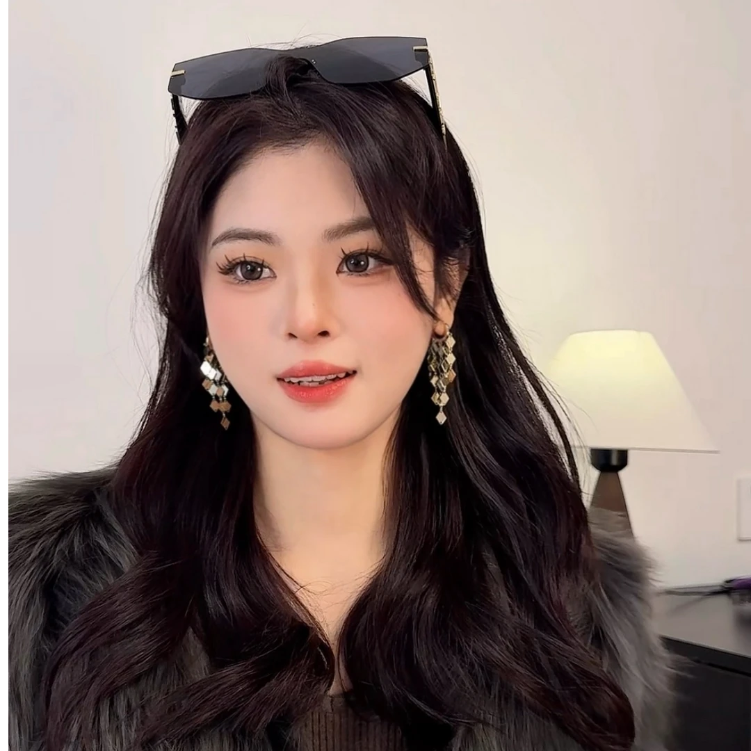 玛苑 铜合金耳饰 爆款欧美小众设计感高级奢华流苏款多元素耳环