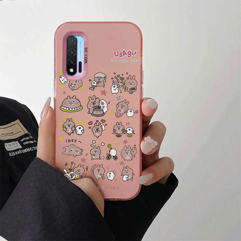 华为nova6手机壳手机壳高颜值个性创意网红可爱搞怪小兔漫彩银壳