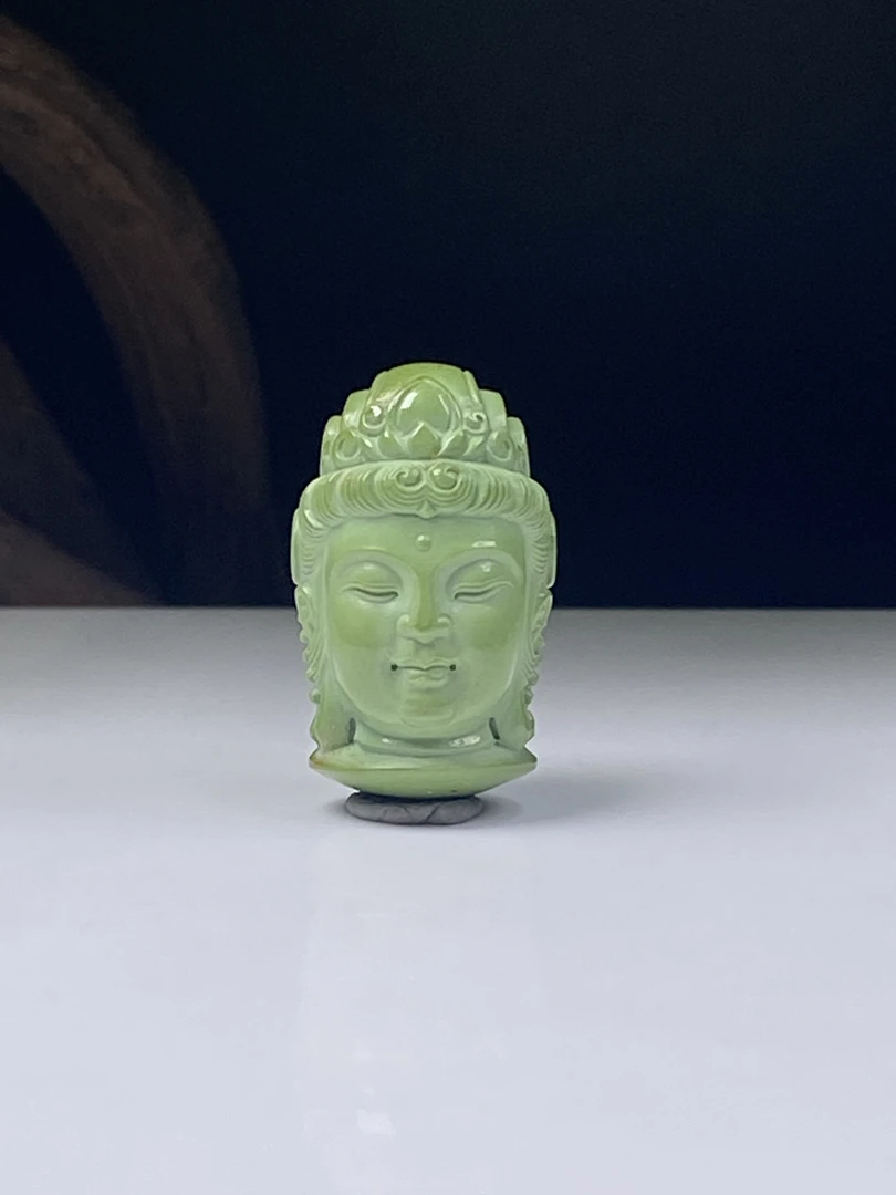 富贵原矿绿松石观音吊坠绿松石配饰