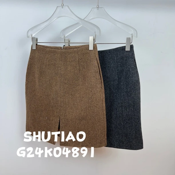 【SHUTIAO】2024秋冬：新款小众设计款短裙G24K04891