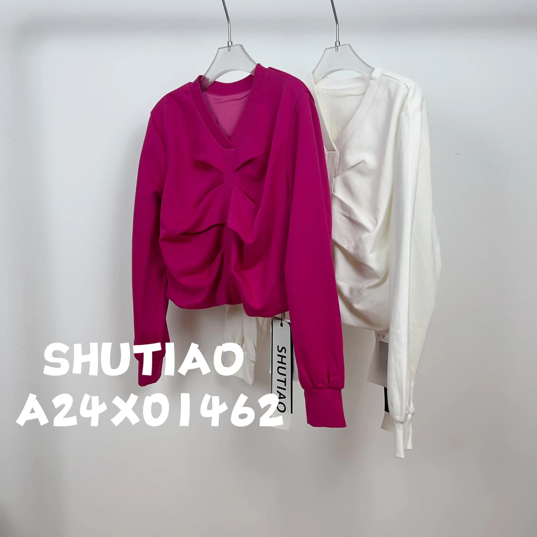 【SHUTIAO】2024秋冬：新款小众设计款T恤A24X01462