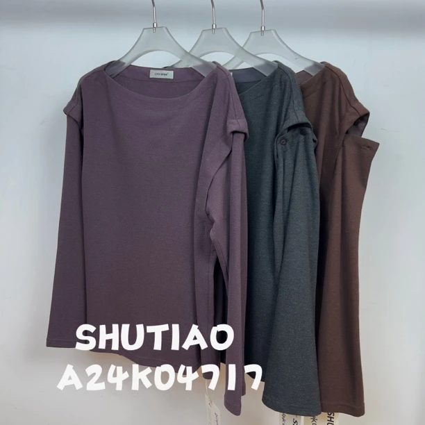 【SHUTIAO】2024秋冬：新款小众设计款T恤A24K04717