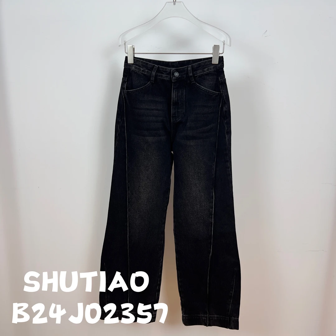 【SHUTIAO】2024秋冬：新款小众设计款牛仔裤B24J02357
