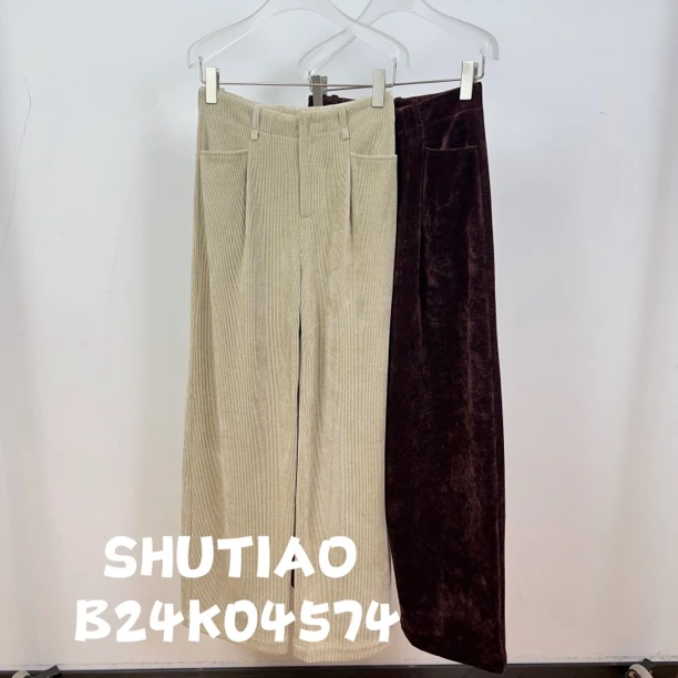 【SHUTIAO】2024秋冬：新款小众设计款裤子B24K04574