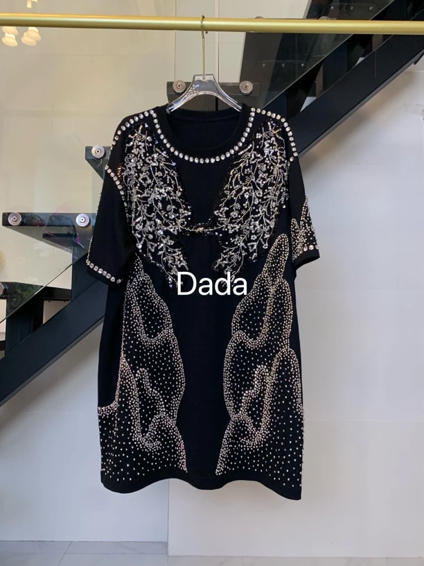 Dada设计款新款重工个性款休闲时尚百搭宽松夏季短袖T恤C7309