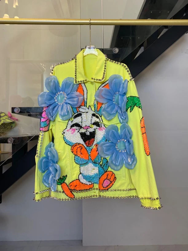 Dada设计师新款重工牛仔外套