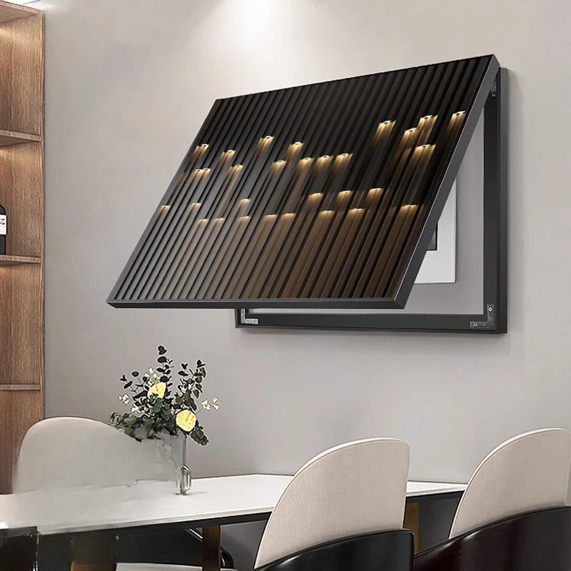 见造现代简约轻奢电表箱装饰画创意配电箱遮挡电闸强弱开关盒挂画