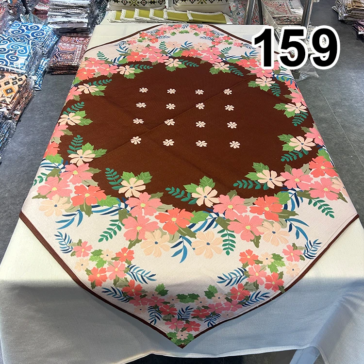 餐桌布棉麻桌布家用印花布艺轻奢正方形欧式防烫长方形桌台布