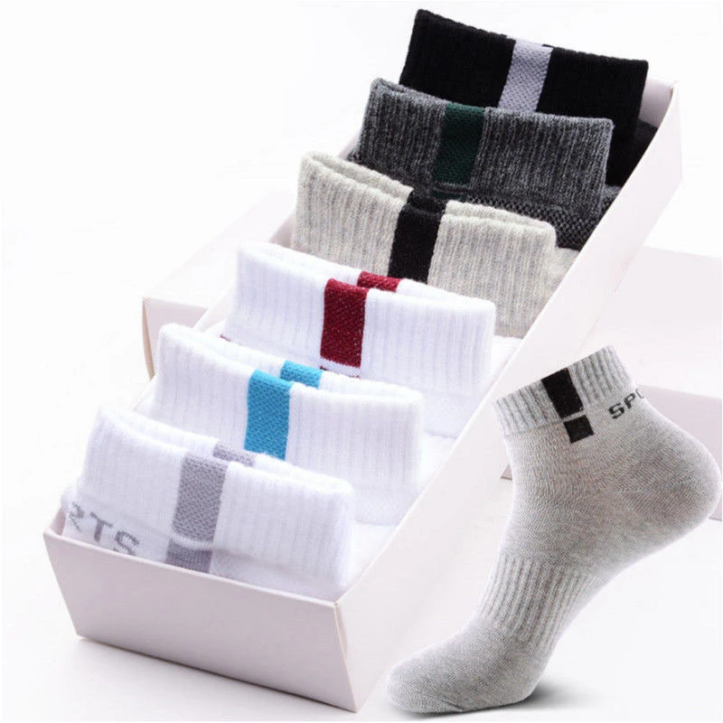 【6双装】夏天男士袜子防臭吸汗透气运动短袜低帮纯色百搭潮流短筒