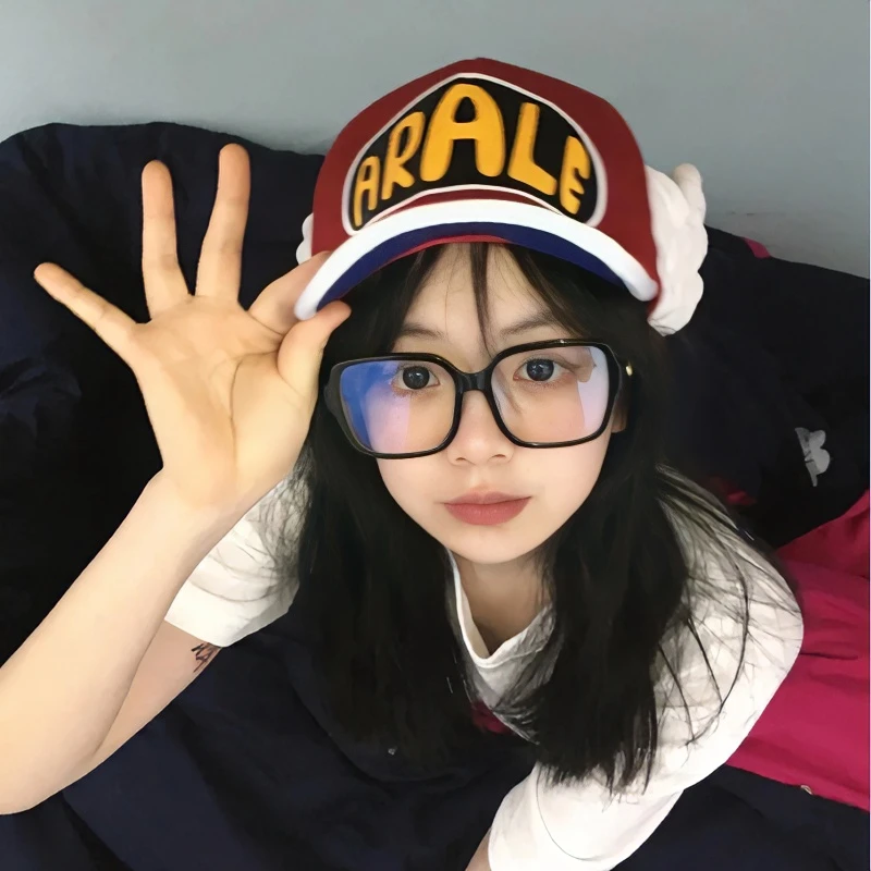 帽子女鸭舌帽卡通阿拉蕾天使帽拍照稀奇古怪鸭舌帽天使翅膀棒球帽