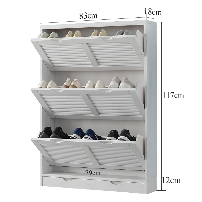 鞋柜家用门口大容量实木翻斗超薄玄关柜入户收纳柜简约现代门厅柜