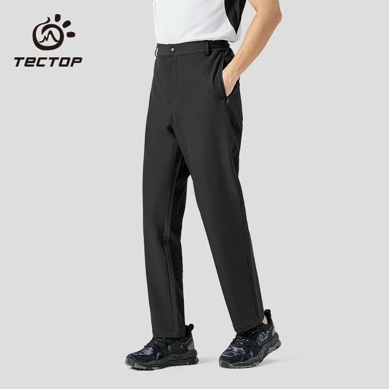 探拓TECTOP弹力长裤男女秋冬季休闲运动裤亲肤透气登山裤子