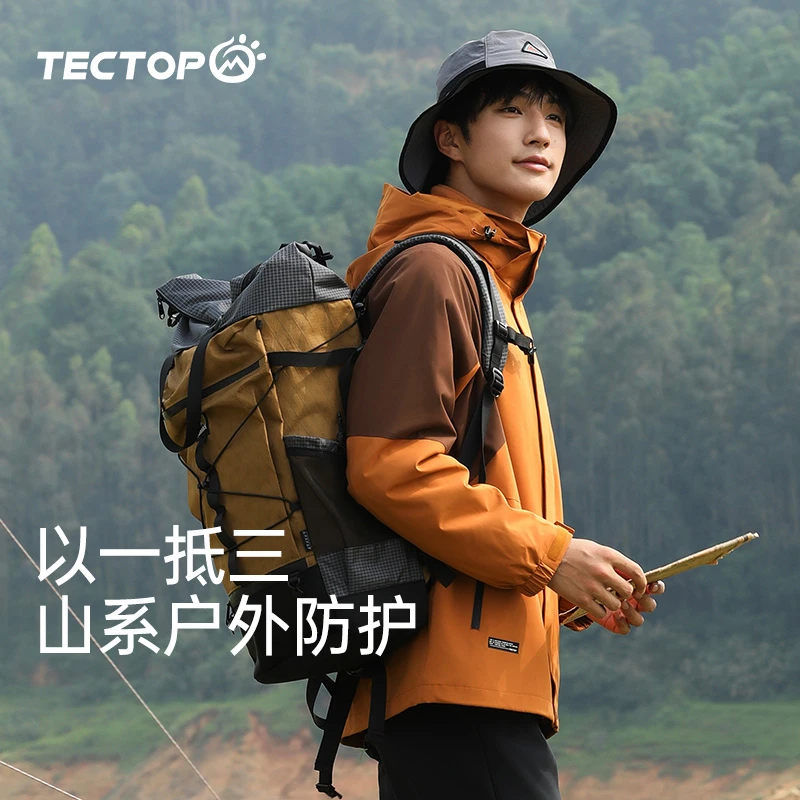 探拓情侣两件套可拆卸抓绒内胆户外服秋冬防风防水透气三合一夹克